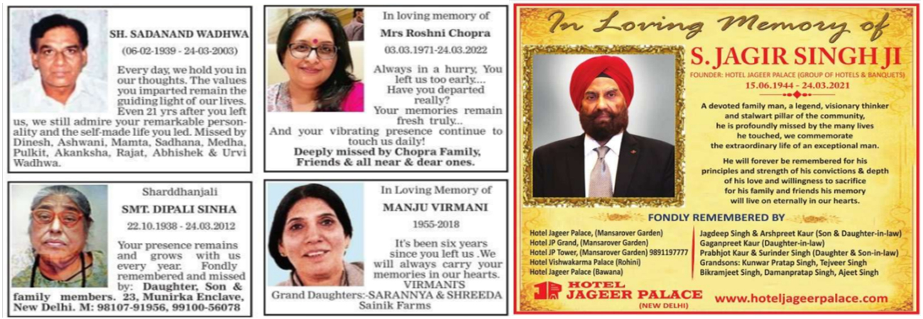 Book Obituary Ad in Daily Excelsior Online