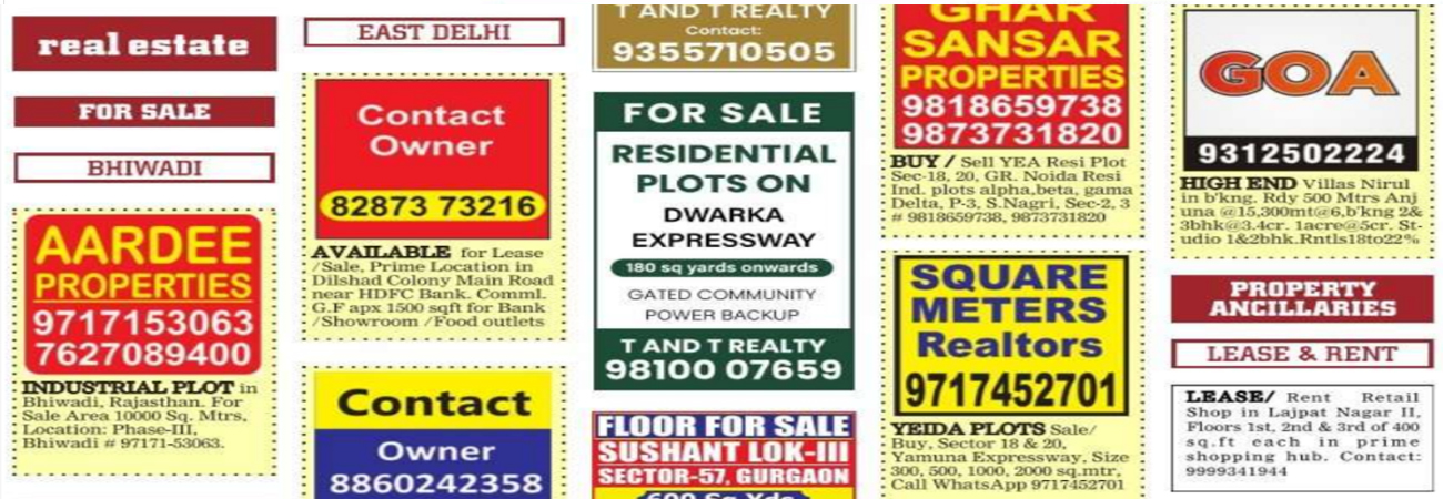 Book Property Ad in Divya Marathi Online