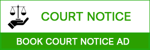 Court Notice Ad in Newspaper