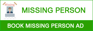 Missing Person Ad in Newspaper
